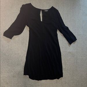 Express Black 3/4 Sleeve Dress